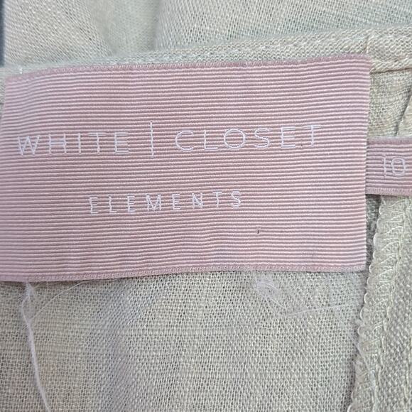 White Closet Elements Cotton Linen Blend Dress Beige Size 10 AUS (8 US) - Picture 4 of 8